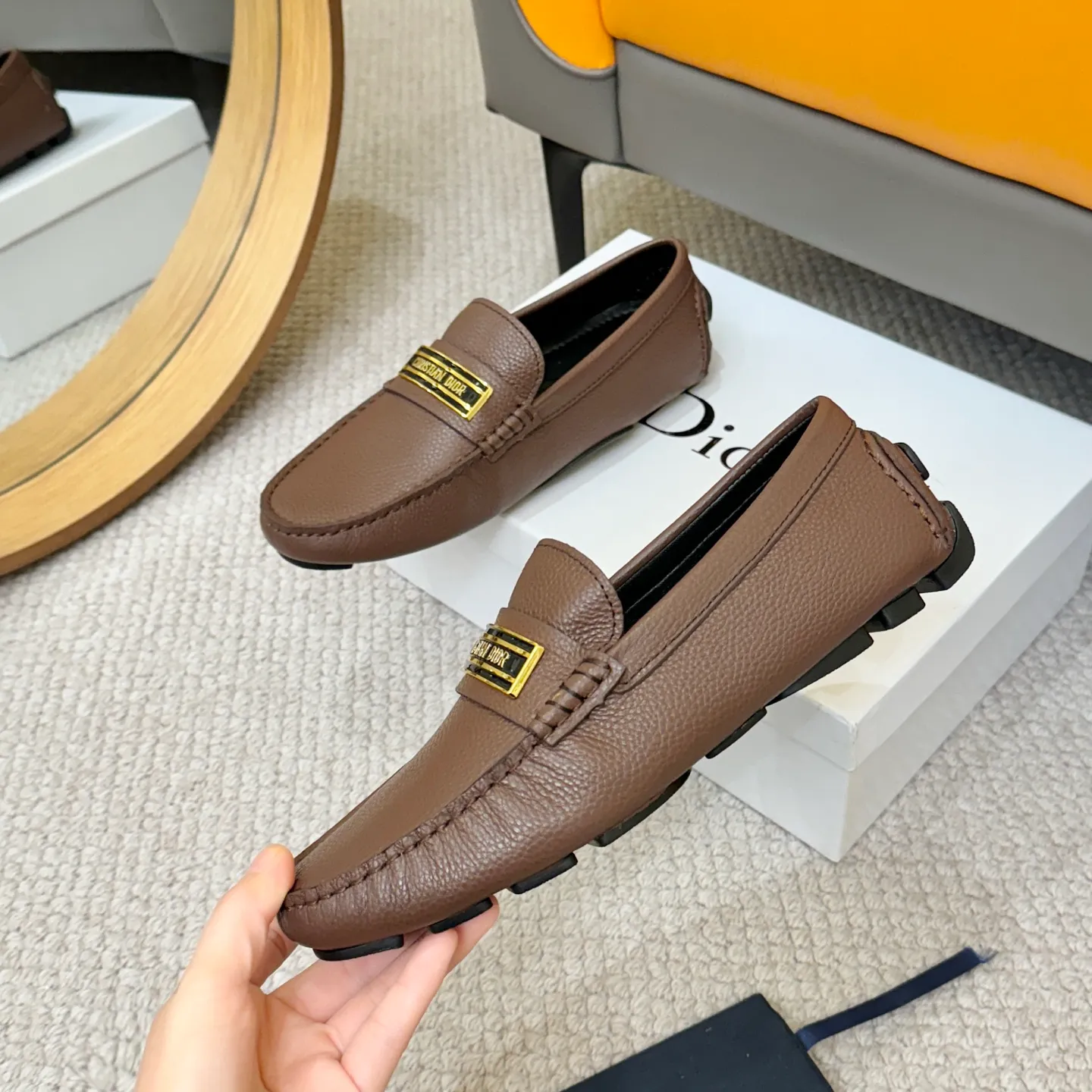 Men's clothing and shoes 💰420! (Yangli) Quality DIOR [Dior’s latest arrival] real auction hot-selling Doudou shoes 🔍DIOR) new Doudou shoes 👍Belgian designer Martin Margiela serves as Gucci shoe designer y full of charm, luxury style gentleman upper: imported cowhide, lining with spring sweat-absorbent first-layer sheepskin. Outsole Brand outsole, the last stitching on the bottom will never come off; equipped with classic Gucci exquisite hardware C D buckle💋The whole pair of shoes is fashionable and casual without losing high-end style; standard 38-46